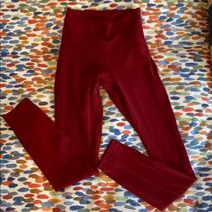 Lululemon Train Times 7/8 leggings, red, size 2